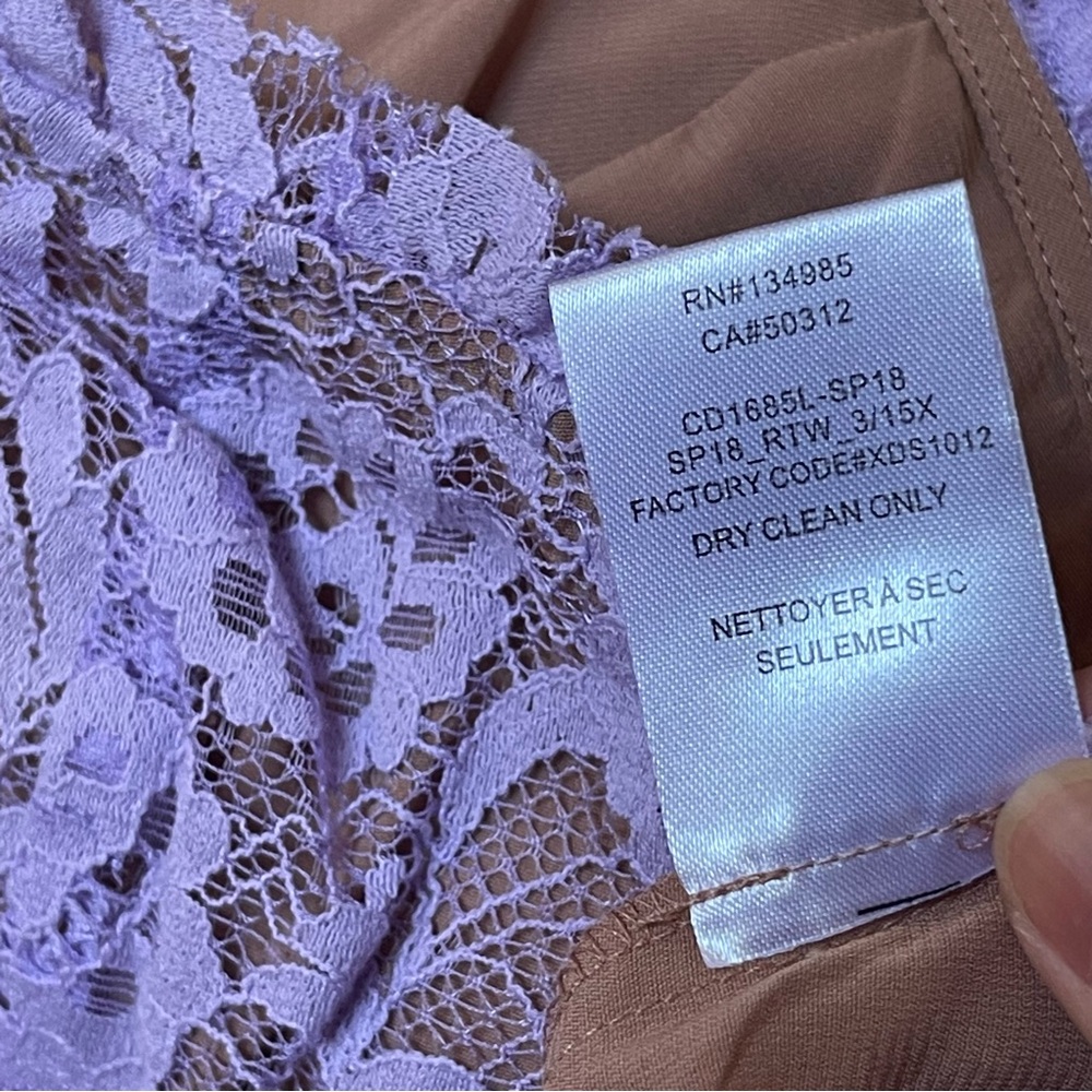 For Love & Lemons Valentina Lace Corset Mini Dress in Lavender Size S - Picture 16 of 16